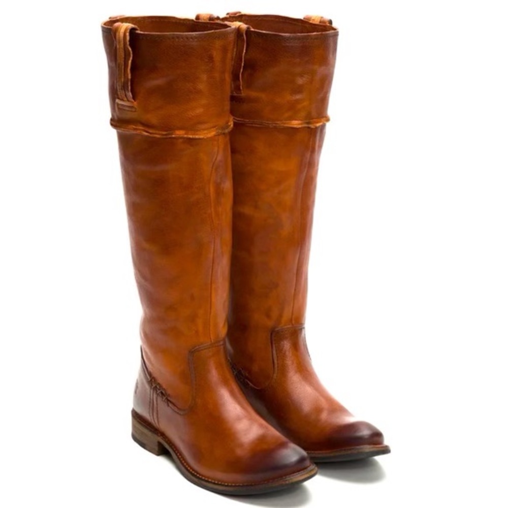 Frye Women’s Shirley Artisan Tall Cognac Brown Washed Vintage Riding Boot Size 7